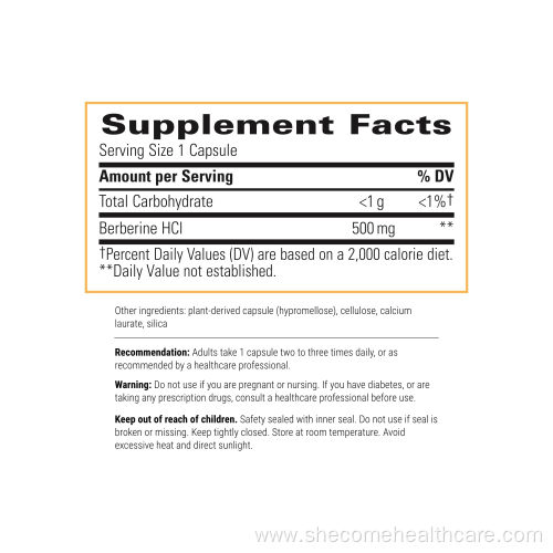 Berberine Improve immunity Berberine Hydrochloride capsules